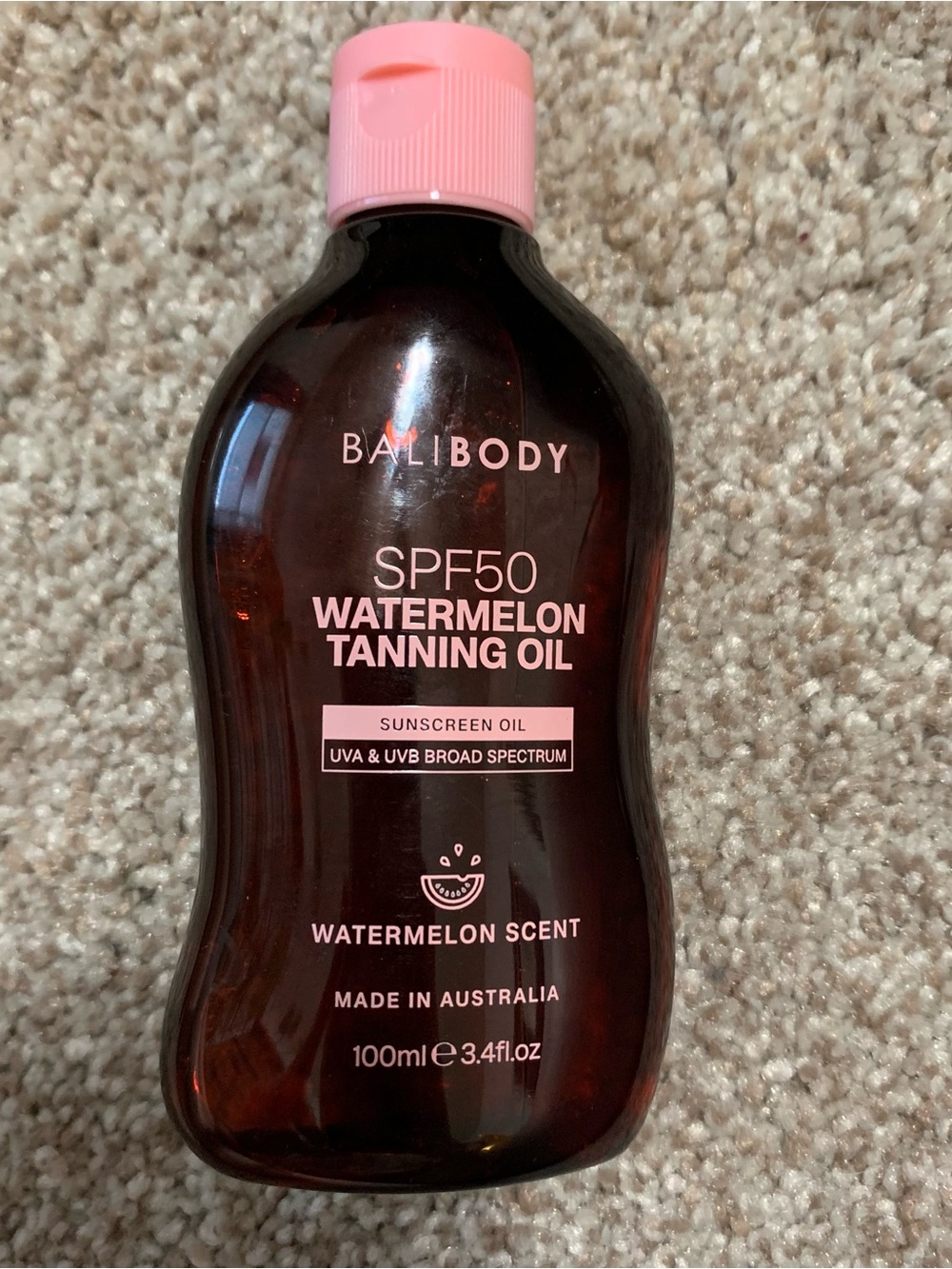 Bali Body Watermelon Tanning Oil SPF 50 100ml 3.4 Fl Oz AUS New Sealed